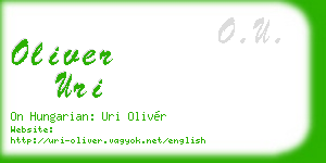 oliver uri business card