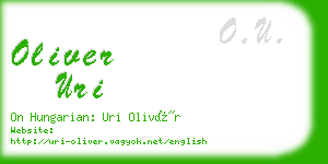 oliver uri business card